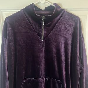 Vintage Velvet Baxter & Wells Intimates Deep Purple Housecoat Size M